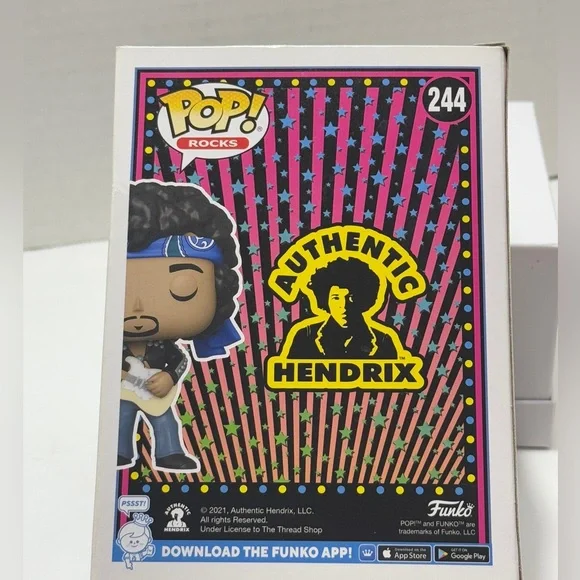 Jimi Hendrix Funko Pop Rocks #244 NIB. Maui Live! Box in good condition - Picture 3 of 6